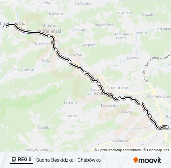 REG 0 train Line Map