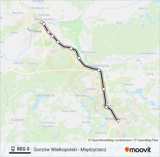 REG 0 train Line Map