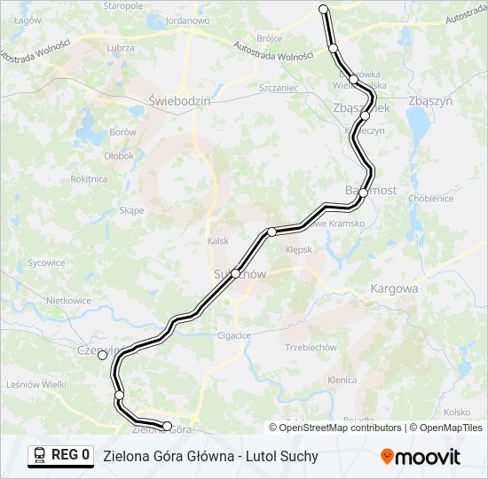 REG 0 train Line Map