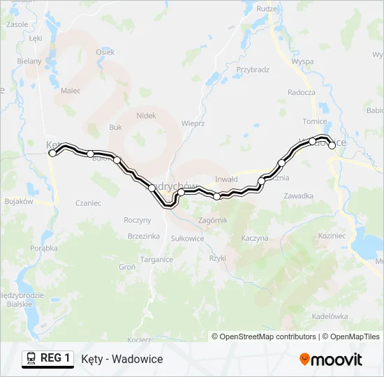 REG 1 Train Line Map