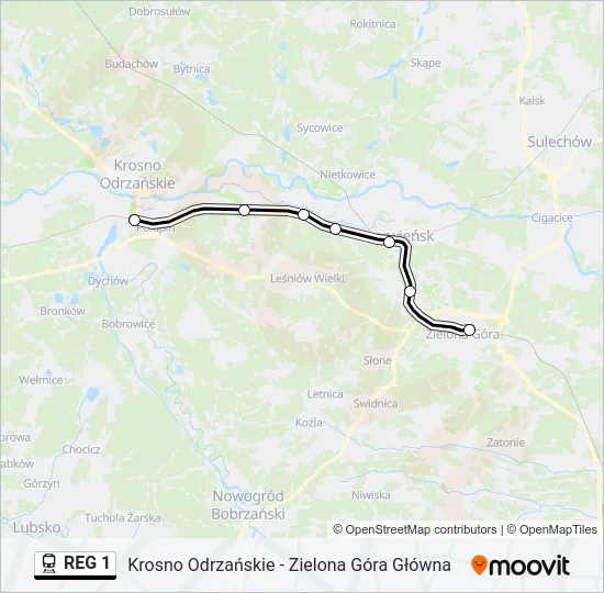 REG 1 Train Line Map
