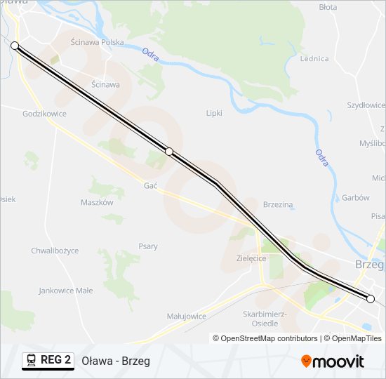 REG 2 train Line Map