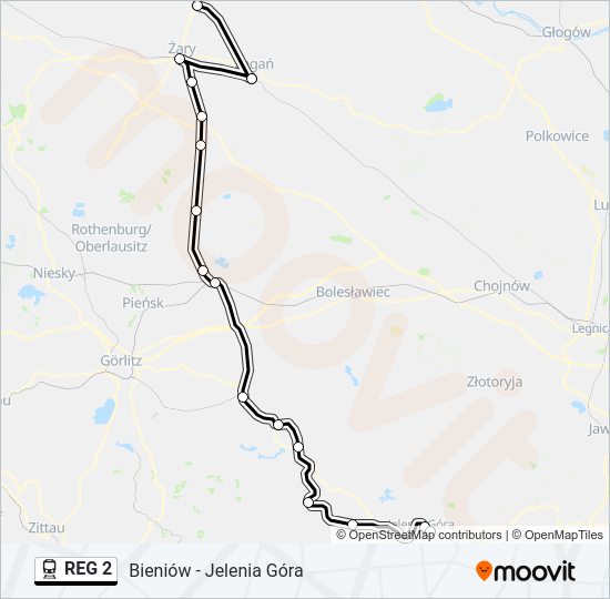 REG 2 train Line Map