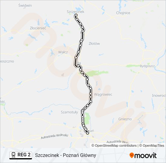 REG 2 train Line Map