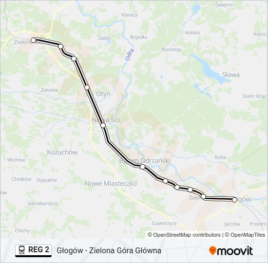 REG 2 train Line Map