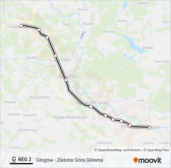 REG 2 Train Line Map