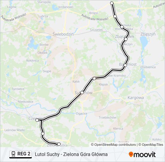 REG 2 train Line Map