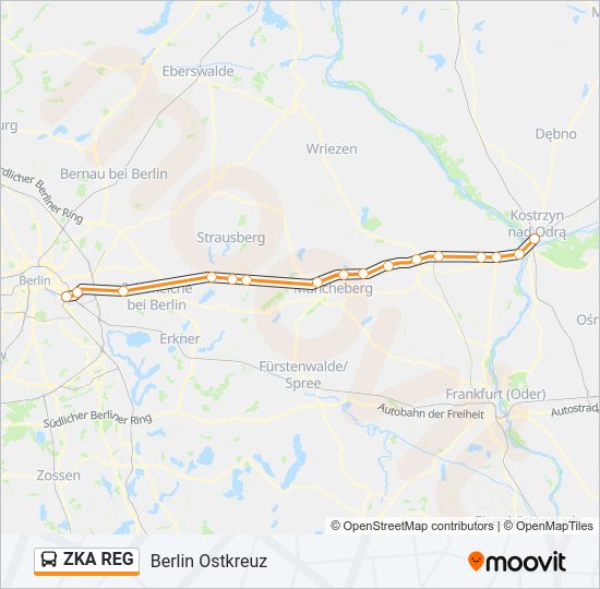 ZKA REG bus Line Map