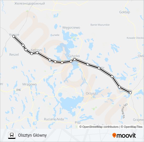 ZKA REG 0 bus Line Map