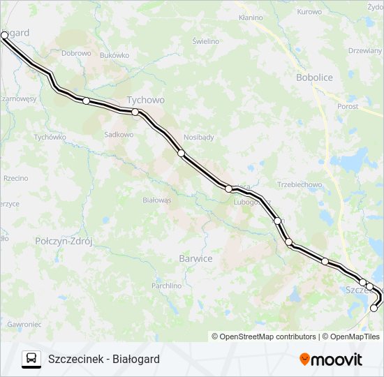 ZKA REG 0 bus Line Map