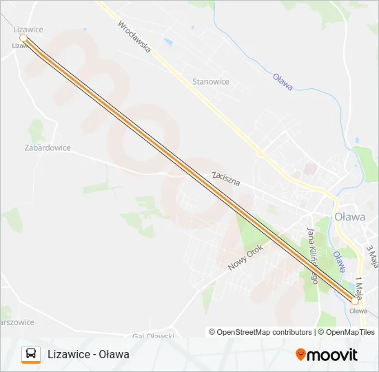 ZKA REG 1 Bus Line Map