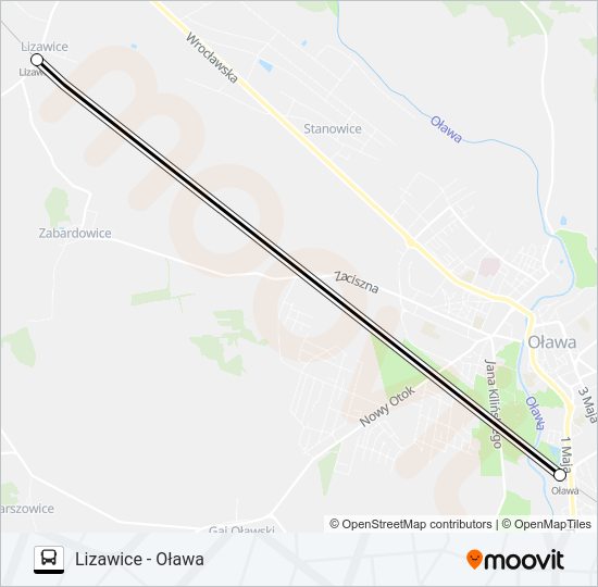 ZKA REG 1 bus Line Map