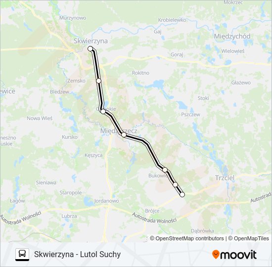 ZKA REG 1 bus Line Map