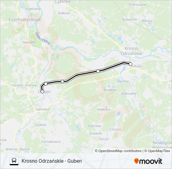 ZKA REG 1 bus Line Map