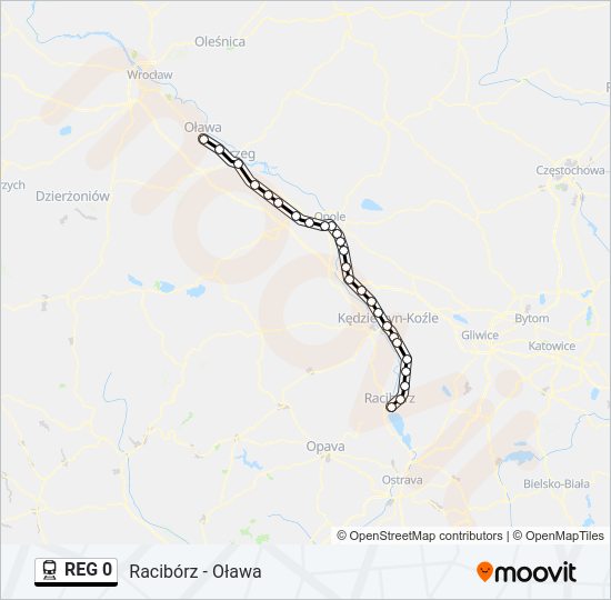 REG 0 train Line Map