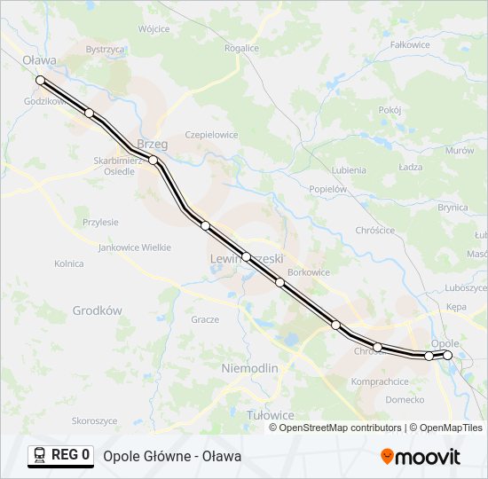 REG 0 train Line Map