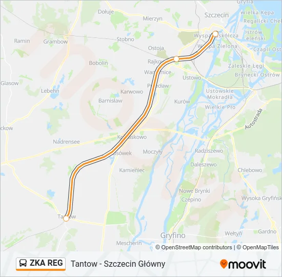 Автобус ZKA REG: карта маршрута