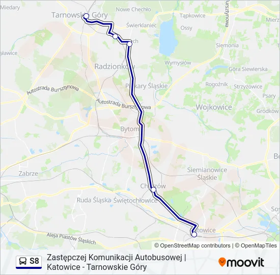 S8 Bus Line Map