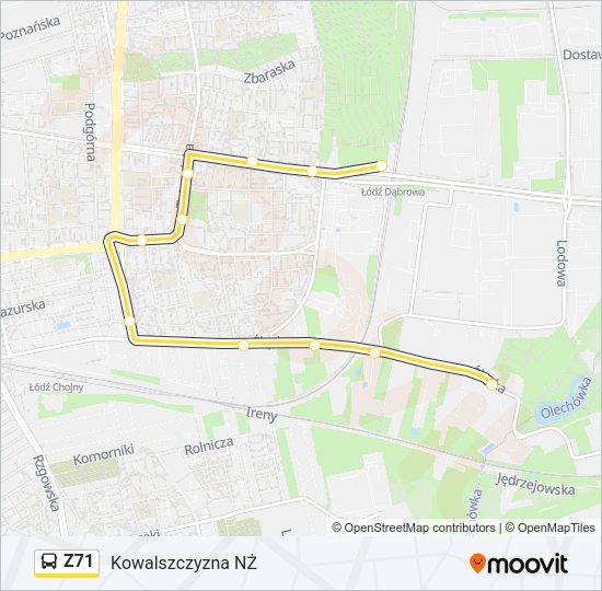 Z71 bus Line Map