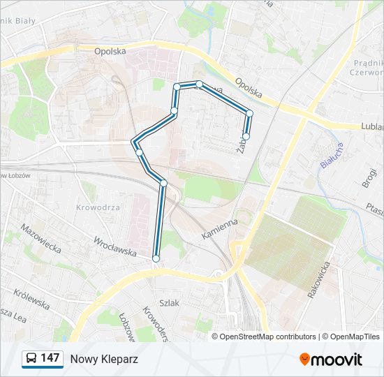 147 bus Line Map