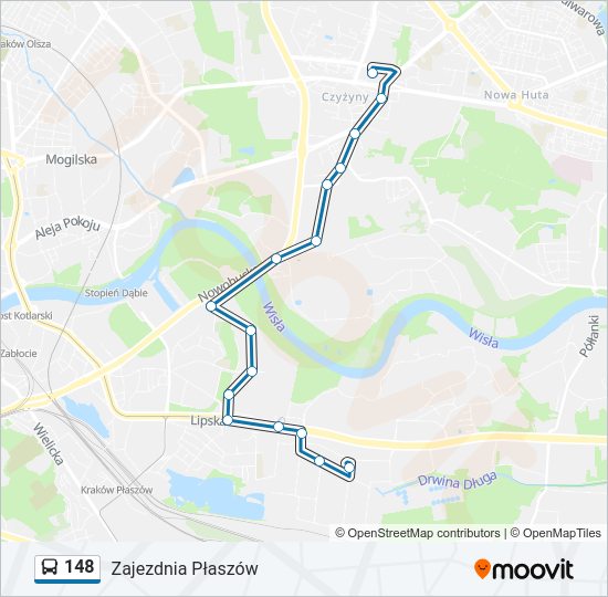 148 bus Line Map