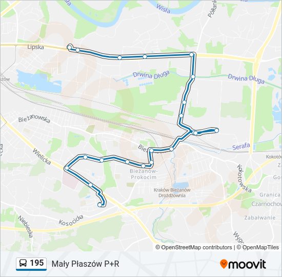 195 Bus Line Map