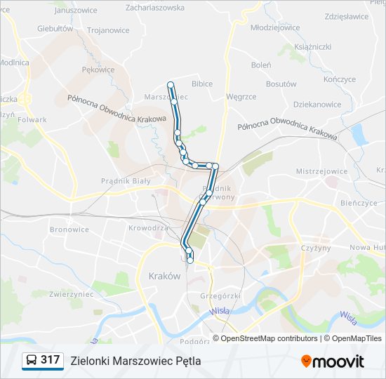 317 bus Line Map