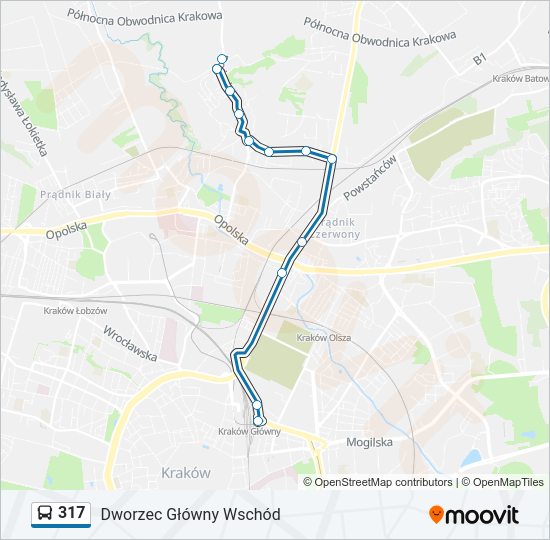 317 Bus Line Map