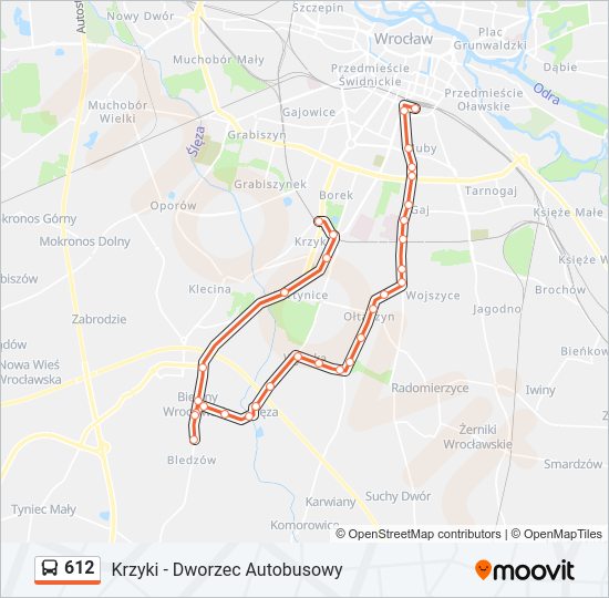 612 bus Line Map