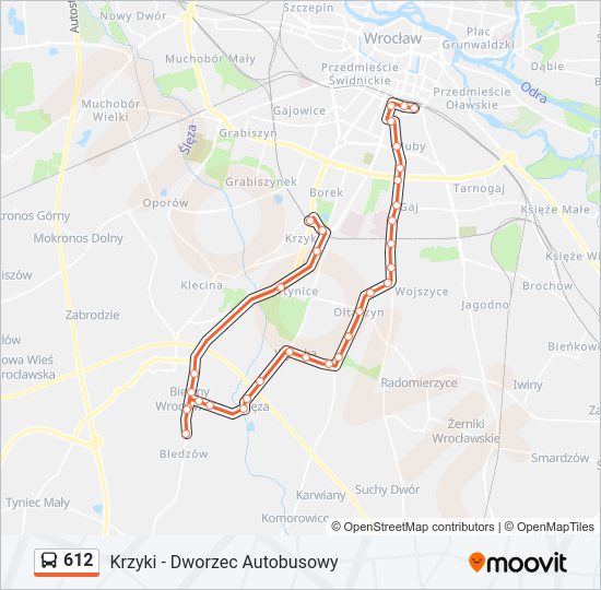 612 bus Line Map