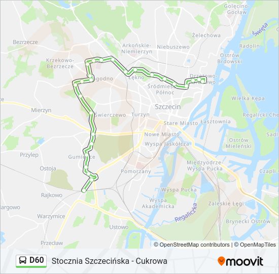 D60 bus Line Map