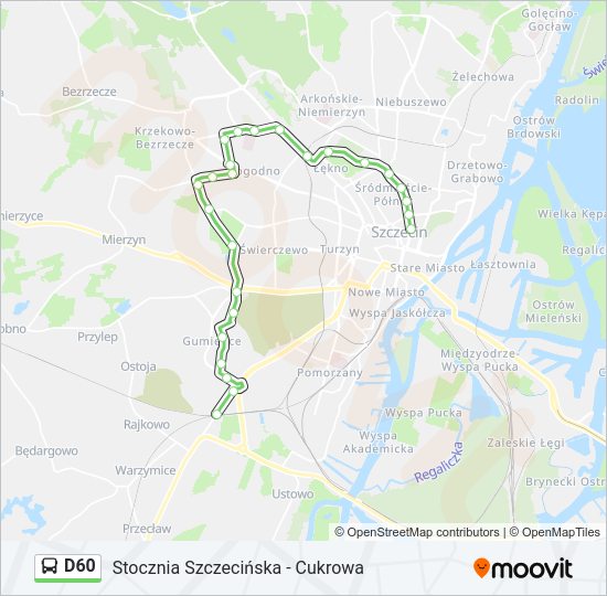 D60 bus Line Map