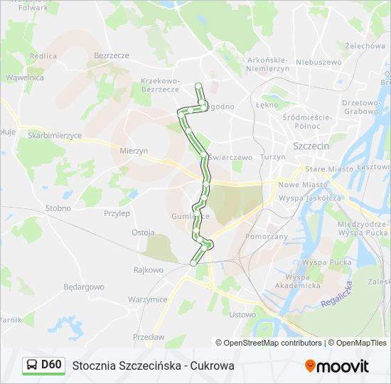 D60 bus Line Map