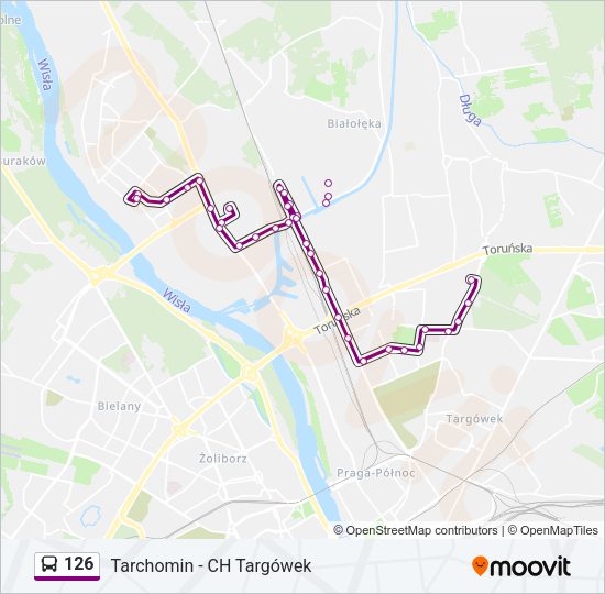 126 bus Line Map