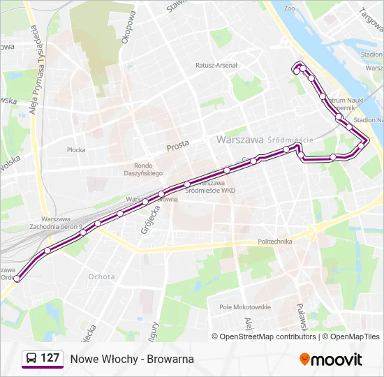 127 Route: Schedules, Stops & Maps - Berestecka (Updated)