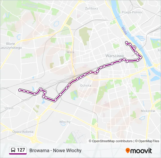 127 Bus Line Map