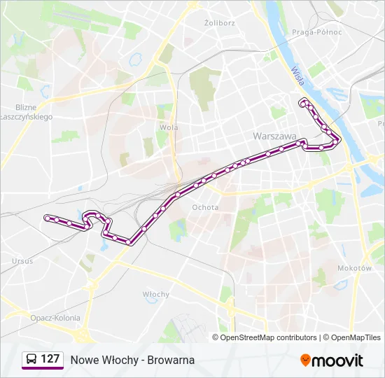 127 Bus Line Map