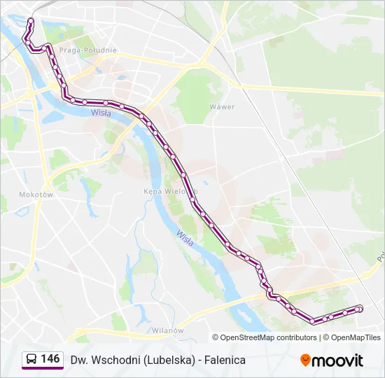 146 Bus Line Map