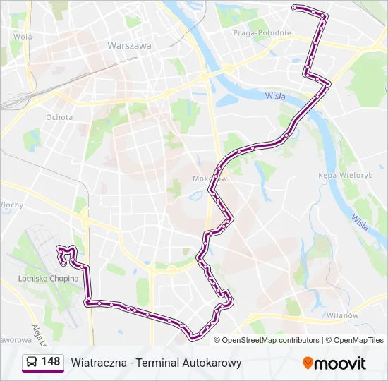 148 Bus Line Map
