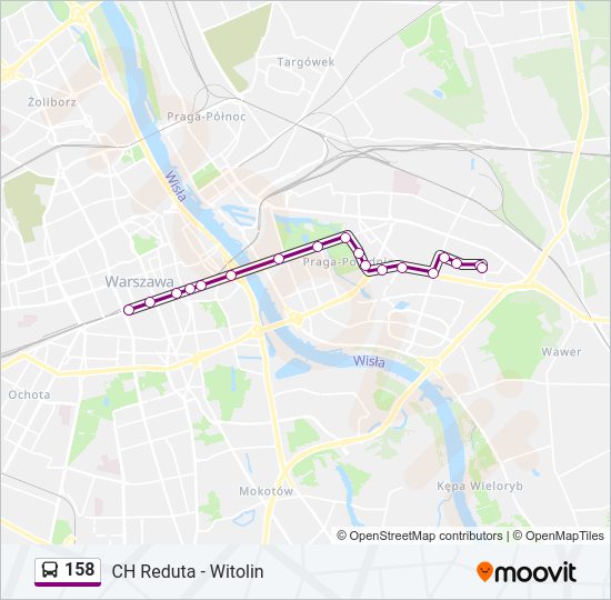 Автобус 158: карта маршрута