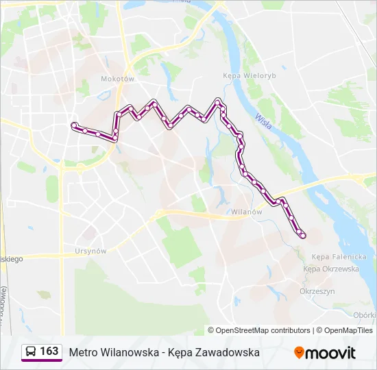 Автобус 163: карта маршрута