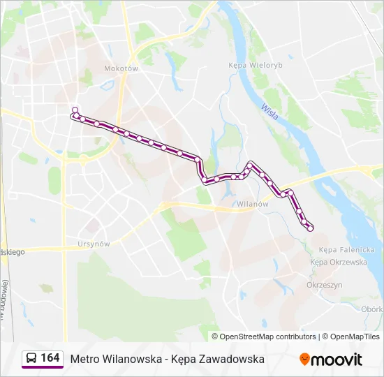 Автобус 164: карта маршрута