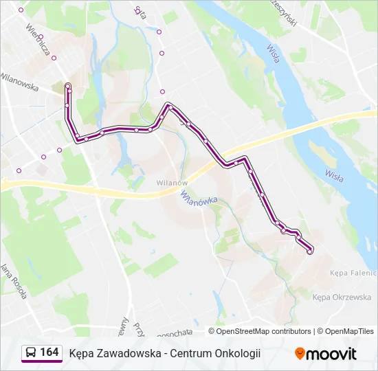 164 Bus Line Map