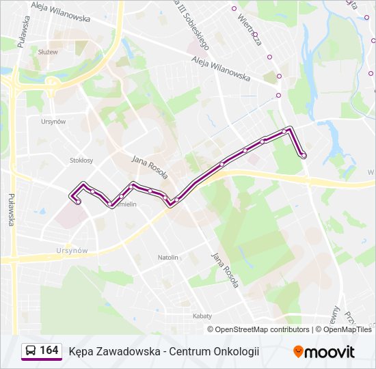 Автобус 164: карта маршрута