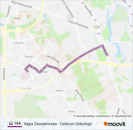 164 Bus Line Map