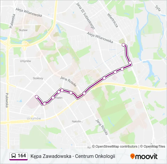 164 Bus Line Map