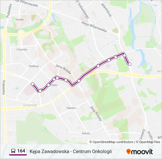 164 Bus Line Map