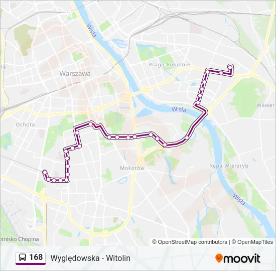 Автобус 168: карта маршрута
