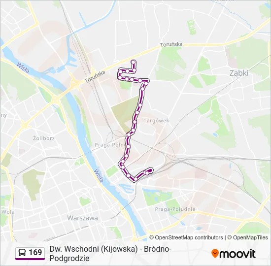 Автобус 169: карта маршрута