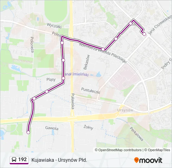 192 Bus Line Map